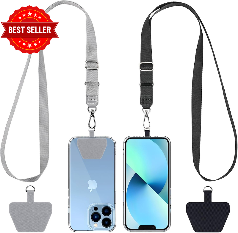 Phone Lanyard Adjustable Strap with Patch Crossbody for Smartphones