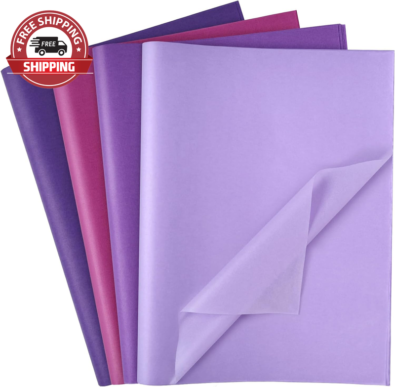 112 Sheets Tissue Paper, Purple Tissue Paper Bulk Gift Wrapping Paper Tissue Pap