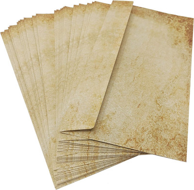 30 X Vintage and Antique Looking Envelopes Made from Recycled Paper (30)