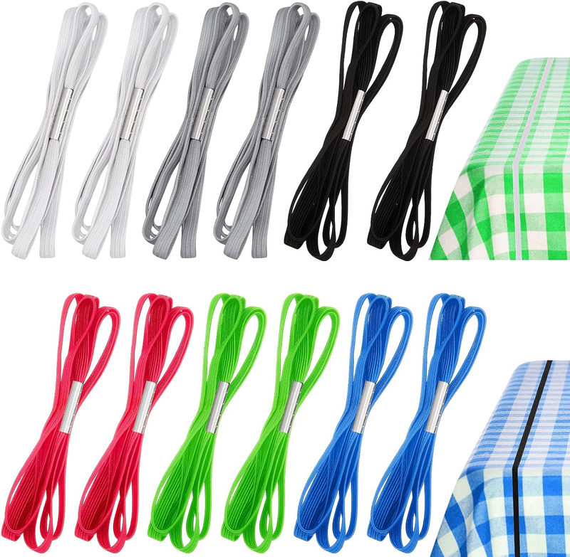 Tablecloth Strap Bands 12 Pcs for Camping Wedding Outdoor Picnic Table