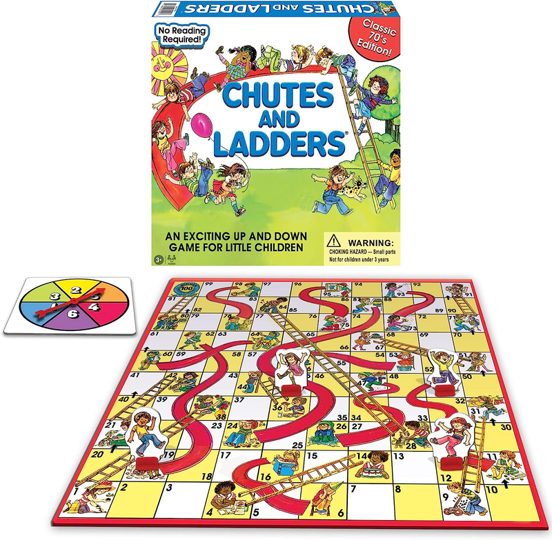 Classic Chutes and Ladders with 1970'S Artwork by Winning Moves Games USA for Ch