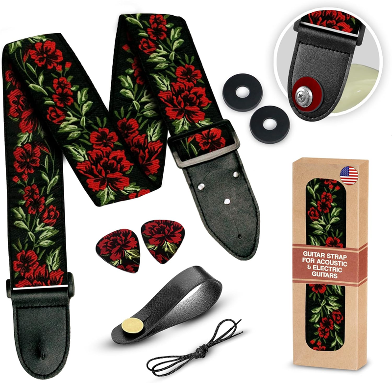Woven Adjustable W/free Bonus 2 Picks + Strap Locks + S