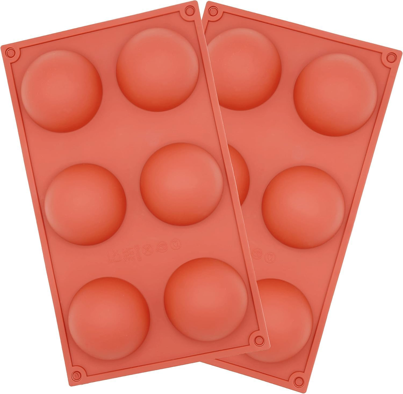 2 Pack Silicone Molds for Baking Hot Coco Chocolate Bombs, round Half Circle Sph