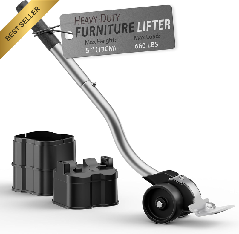 Lengthening Furniture Lifter Tool with Height-Adjustable Base – Ideal for Heavy