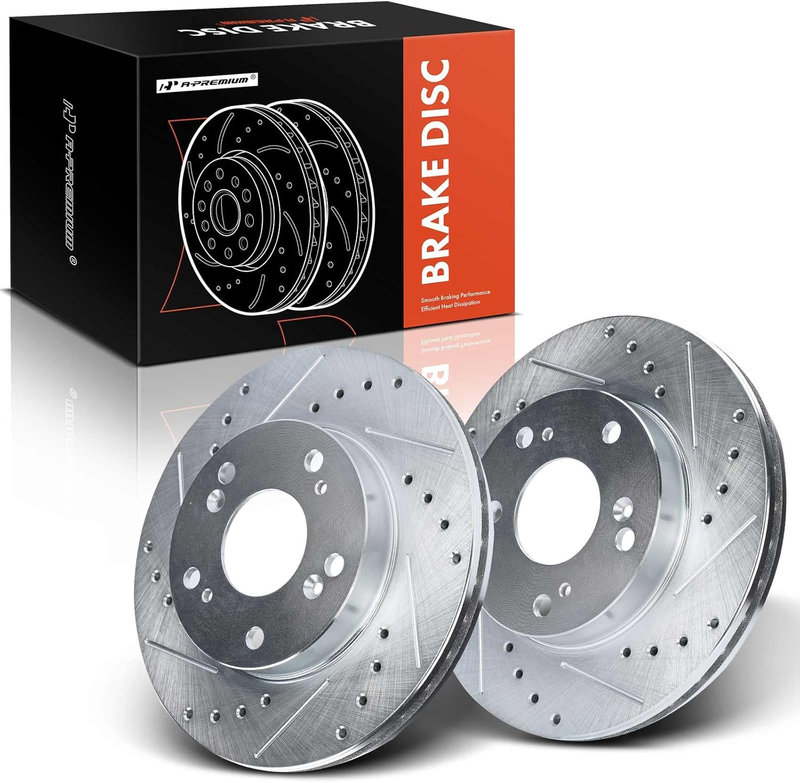 10.30" Front Drilled Slotted Disc Brake Rotors for Honda Acura - Civic RSX