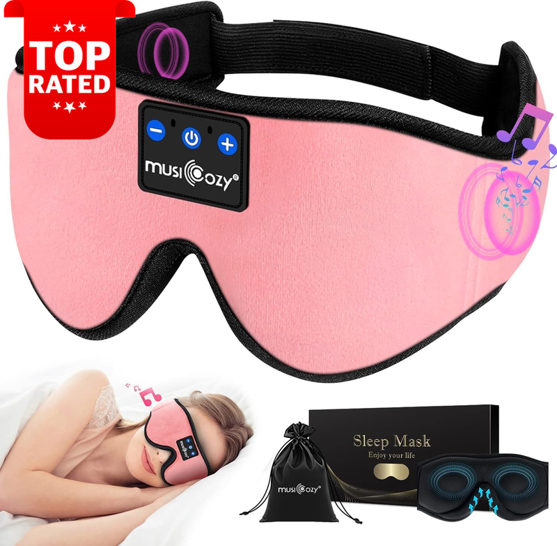 Bluetooth Sleep Headphones Eye Mask Wireless Music Adjustable Headband Unisex