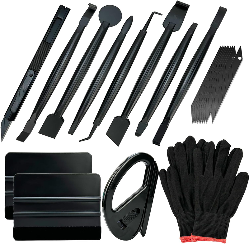Automotive Vinyl Wraps Tools Tint Film Kit with 2 Pairs Vinyl ...