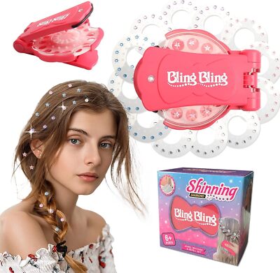 Blinger Hair Gems Shining Diamond Hair Sparkle Stapler Set Gems Girl Toys Gifts