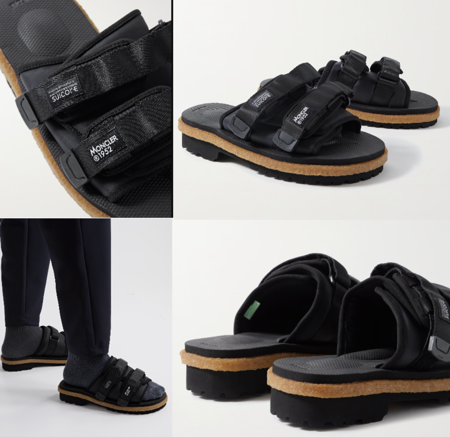 靴 SUICOKE everyone nylon silk sandals Navy SUICOKE everyone nylon silk 