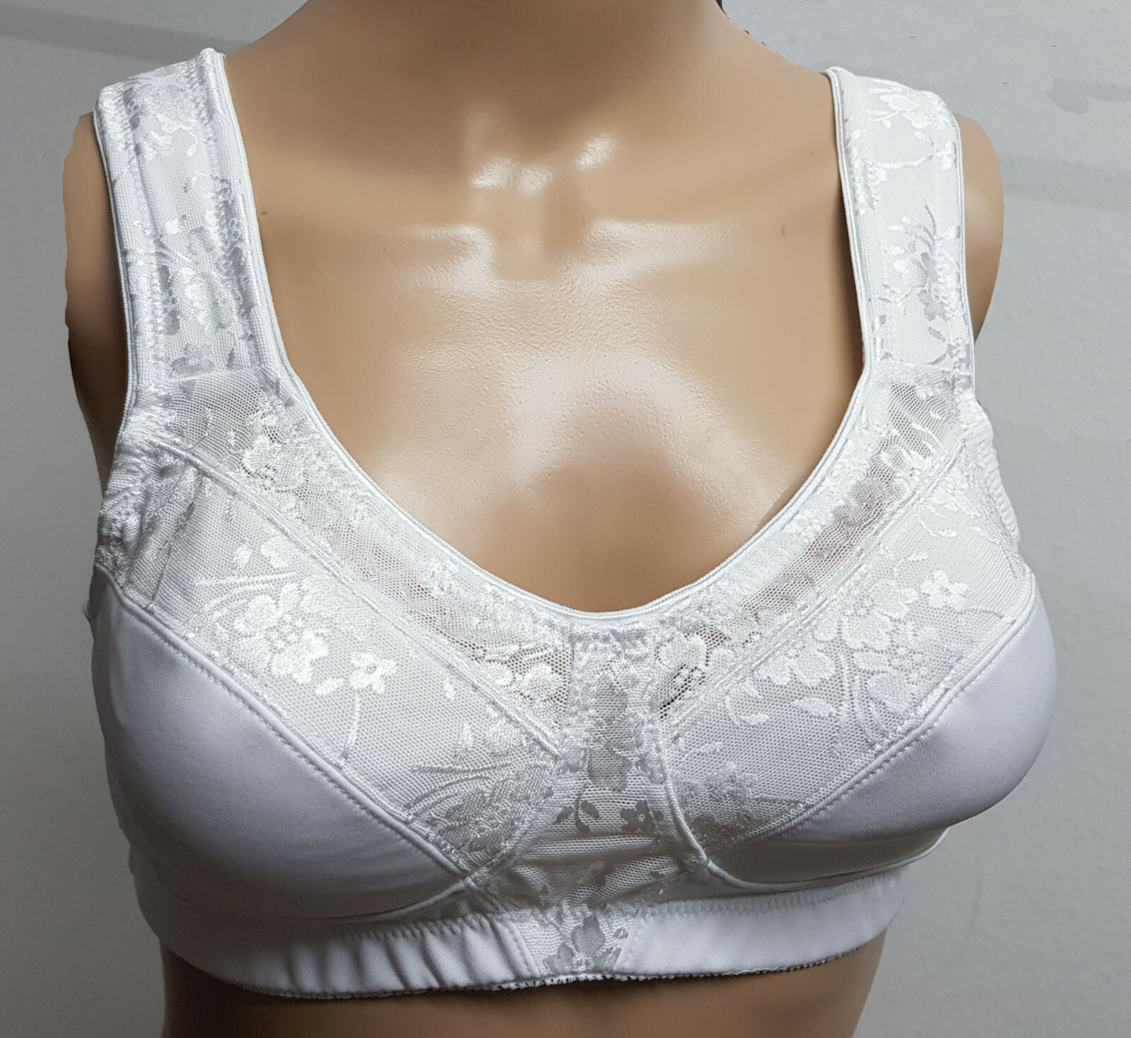 Petite Fleur Entlastungs-BH ohne Bügel weiß 80 B  NEU 47216 Cool Max