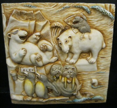PICTURESQUE TILE FIGURINES HARMONY KINGDOM NOAH'S PARK GLACIER FALLS NUMBERED 47