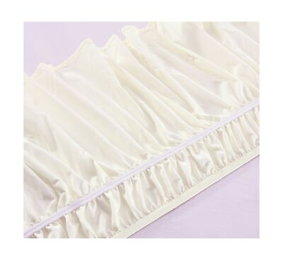 Bed Skirt Dust Ruffled Easy Fit Wrap Around Adjustable Elastic Strap Frame Cover