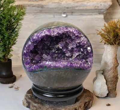 Amethyst Geode Sphere from Brazil Extra Large