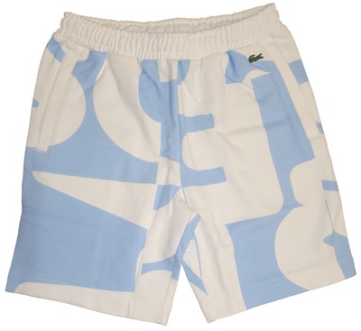 

Мужские голубые/белые шорты с ярким логотипом Lacoste, Light blue/white
