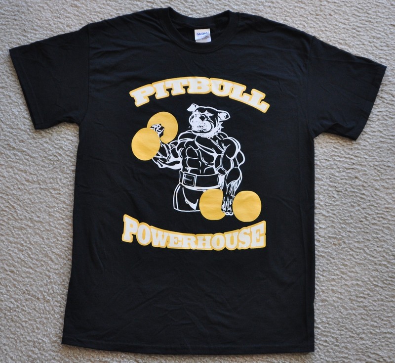 Pitbull Powerhouse EntraÃ®Nement Musculation Gym T-Shirt Noir/Blanc/Or M L Xl