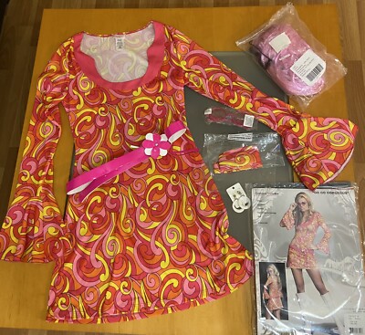 Dreamgirl Go Go Gorgeous Costume Adult M 5 Pieces + bonus wig