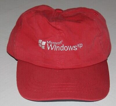 Vintage Microsoft Windows Xp Hat Cap Adjustable Logo Retro Promo (Sun Faded)