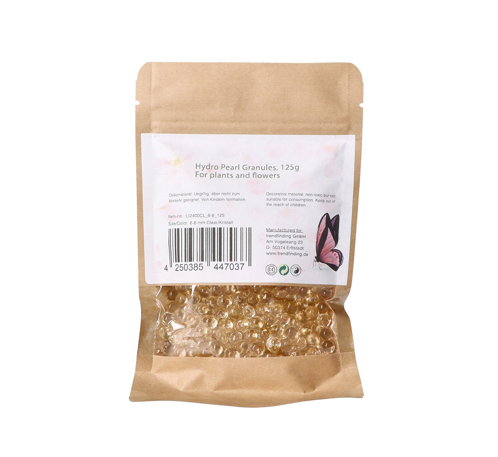 125 g Deko Granulat Dekogranulat Aqua Perlen Aquaperlen Wasserperlen transparent