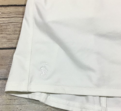 Polo Ralph Lauren Girls Athletic A Line Tennis Skort Large 12 14 White Golf O20