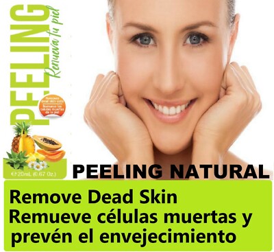 1 Natural Facial Peeling Gel Solution  Made in U S A  Glowy skin 20 ml + 1 chard