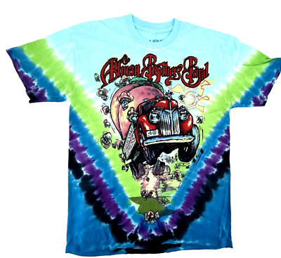 Allman Brothers Band Tie Dye Liquid Blue Music T-Shirt Size Extra Large