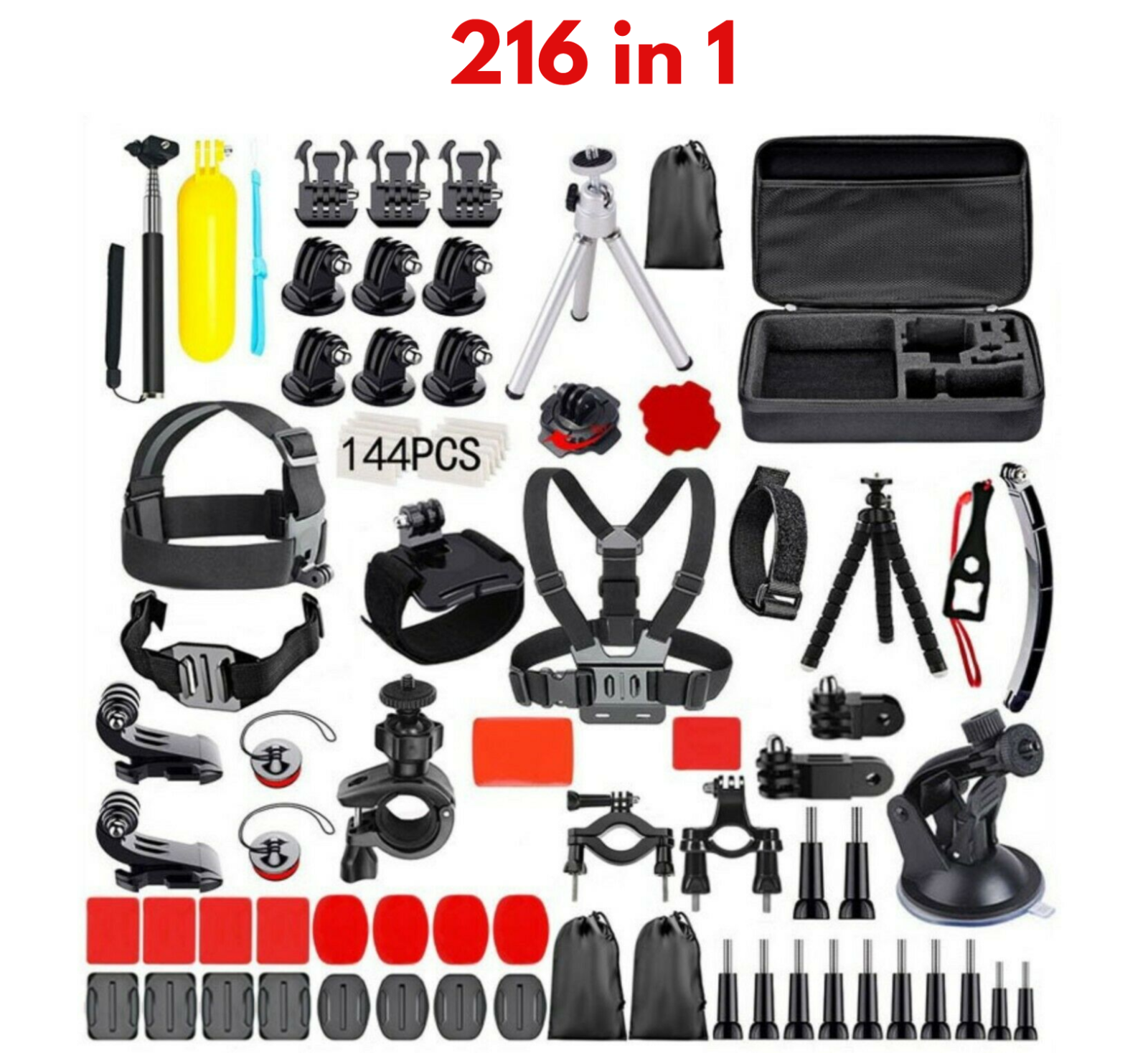 Accessories Kit for Gopro Hero 9 8 7 6 Session Black Tripod for Action Camera 