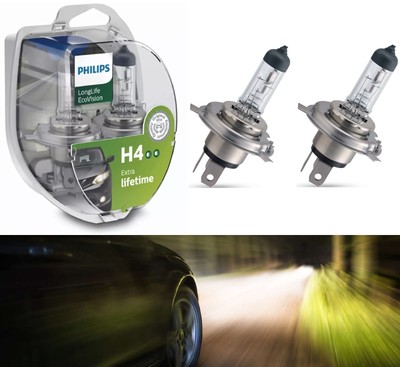 Philips LongLife EcoVision 9003 H4 60/55W Two Bulbs Head Light Replacement Lamp