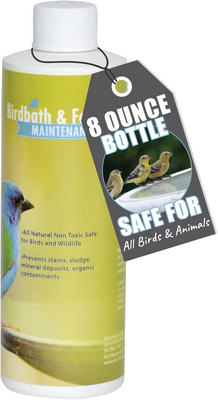 Bird Bath & Fountain Maintenance - (8 Ounces) - Fast-Acting Enzyme-Based Formula