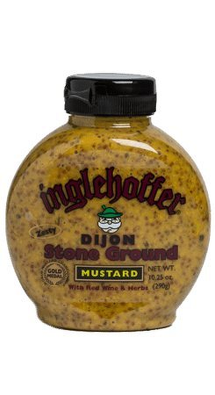 Inglehoffer Dijon Stone Ground Mustard, 10.25 Ounce Squeeze Bottle