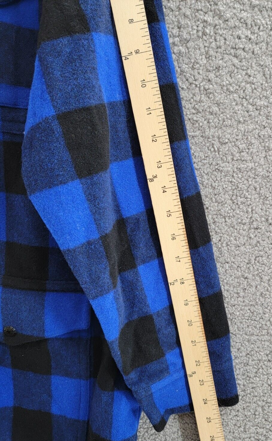 Lauren Ralph Lauren Buffalo Check Twill Shirt Jacket Women's 18 Blue/Black L/S - Picture 5 of 20