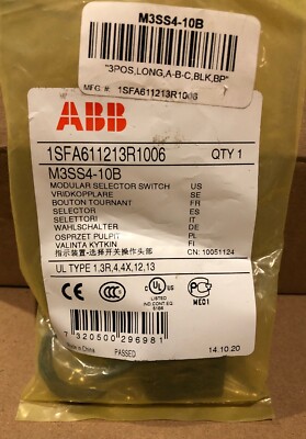 ABB 1SFA611213R1006 M3SS4-10B Modular Selector Switch