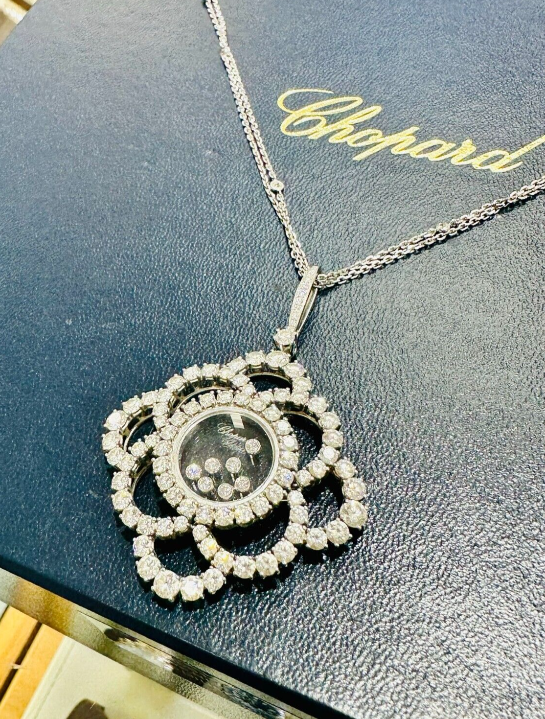Chopard Happy 8 White Gold Diamond Pendant 799210-1003 | Buy