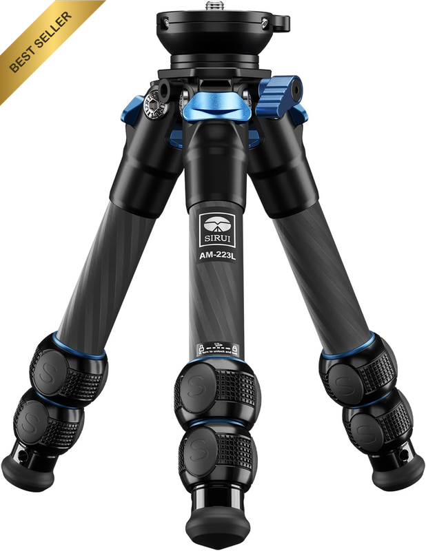 AM-223L Carbon Mini Travel Tripod with Levelling Base Ultralight 15 Kg Load Mini