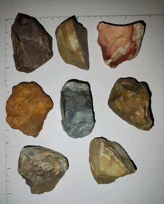 15.4oz Banded Chert Stripe Jasper Caboch 1&2+'' Flint Chunk Jewlery Polish MR-3
