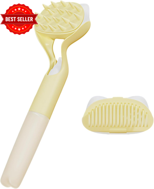 1Pcs 2-In-1 Silicone Dog Bath Brush, Deshedding Dog Brush for Grooming & Massage