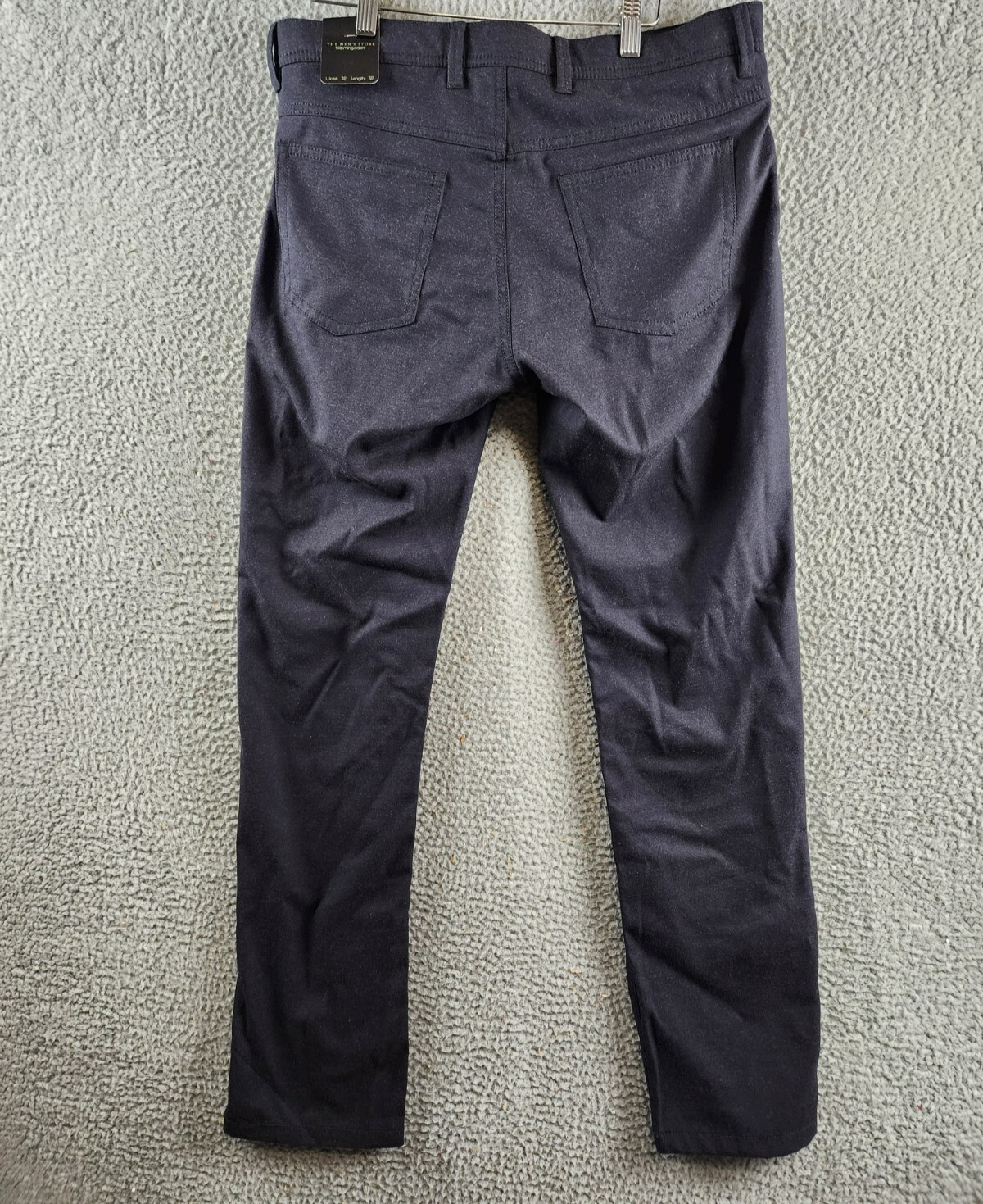 The Men's Store at Bloomingdale's Flannel Tailored Fit Pants Men's 32Wx32L Navy - Picture 13 of 16