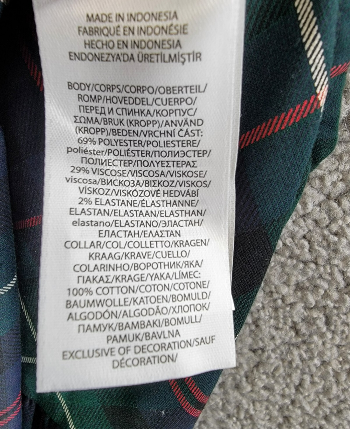 Polo Ralph Lauren Plaid Ponte Dress Big Girls XL (16) Multi Button Back Closure - Picture 13 of 16