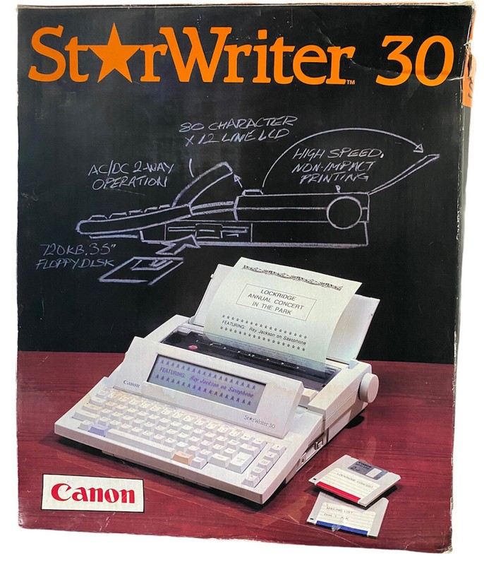 198X Canon StarWriter 30 on the Typewriter Database