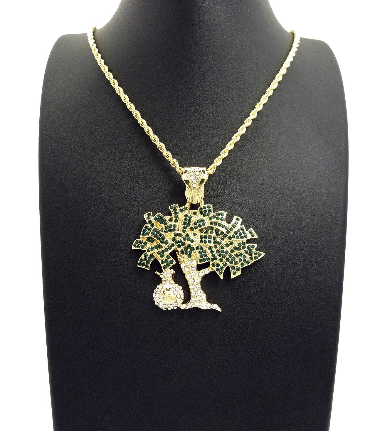 アクセサリー here's PN NECKLACE Hip Hop Gold plated Alloy Cubic Zirconia Xanax Pendant & 24