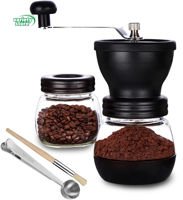 Manual Coffee Bean Grinder with Ceramic Burr, Hand Coffee Grinder Mill Small wit