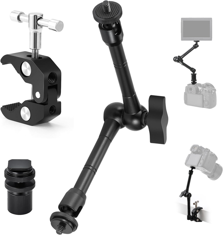 Magic Arm with Super Clamp - 11in/28cm Adjustable Friction Power Articulating Ar