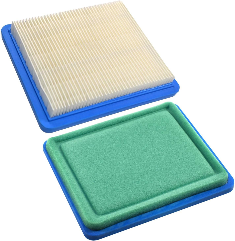 Air Filter 2-Pack for Briggs Stratton 491588S Quantum 3.5-6.75HP 625 650 675 725
