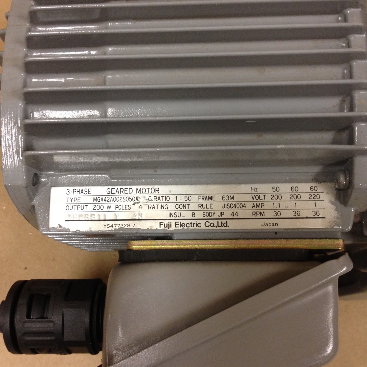 Business Industrial Gearmotors Fuji Mgx1ms02a050az Geared Motor 3 Phase 0 W Output 4 Pole 50 Hz 1 1 Amp Studio In Fine Fr