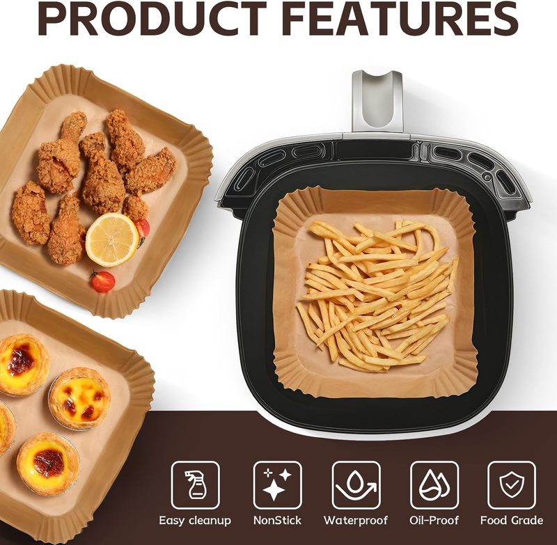 Air Fryer Liners, Air Fryer Accessories, Airfryer Liners - 125Pcs Disposable Par