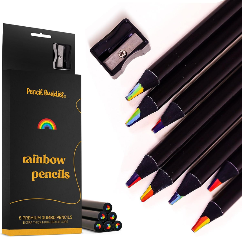 S, Jumbo Color Pencils For Kids & Adults, Multicolo