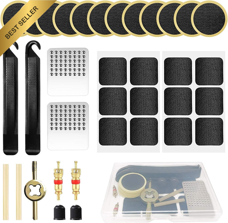 Self-Adhesive Bike Puncture Repair Kit w/ Rasp & Box Road MTB