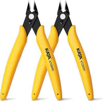 2-Pack Micro Wire Cutter, Precision Electronics Flush Cutter and Side Cutting Pl
