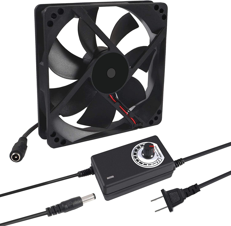 Powered Cooling Fan With Speed Controller 3V To 12V-1225 AC 