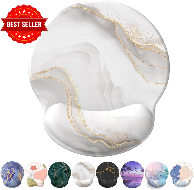 Ergonomic Mouse Pad with Wrist Support, Gel Mousepad Wrist Rest with Non-Slip Ba