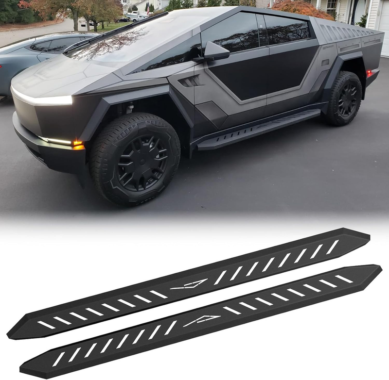 Running Boards Side Steps 2PC Nerf Bars Exterior Brackets for Tesla Cybertruck
